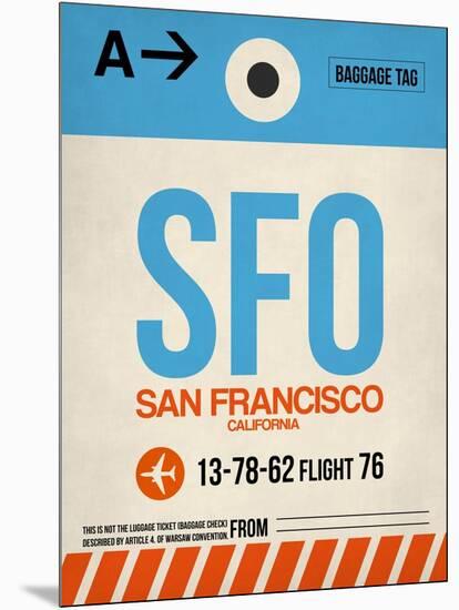 SFO San Francisco Luggage Tag 1-NaxArt-Mounted Art Print