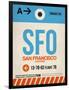 SFO San Francisco Luggage Tag 1-NaxArt-Framed Art Print