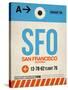 SFO San Francisco Luggage Tag 1-NaxArt-Stretched Canvas