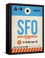 SFO San Francisco Luggage Tag 1-NaxArt-Framed Stretched Canvas