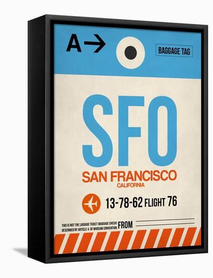 SFO San Francisco Luggage Tag 1-NaxArt-Framed Stretched Canvas