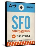 SFO San Francisco Luggage Tag 1-NaxArt-Framed Stretched Canvas