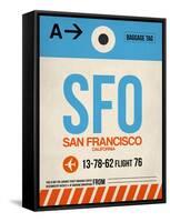 SFO San Francisco Luggage Tag 1-NaxArt-Framed Stretched Canvas