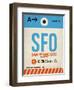 SFO San Francisco Luggage Tag 1-NaxArt-Framed Art Print