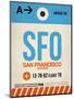 SFO San Francisco Luggage Tag 1-NaxArt-Mounted Art Print