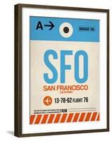 SFO San Francisco Luggage Tag 1-NaxArt-Framed Art Print