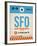 SFO San Francisco Luggage Tag 1-NaxArt-Framed Art Print