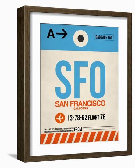 SFO San Francisco Luggage Tag 1-NaxArt-Framed Art Print