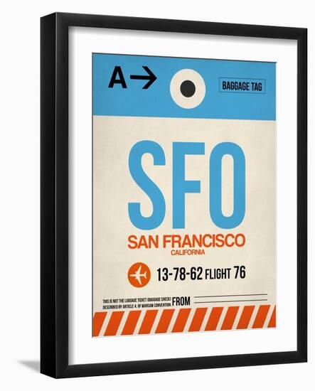 SFO San Francisco Luggage Tag 1-NaxArt-Framed Art Print