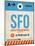 SFO San Francisco Luggage Tag 1-NaxArt-Mounted Art Print