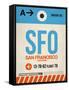 SFO San Francisco Luggage Tag 1-NaxArt-Framed Stretched Canvas