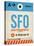 SFO San Francisco Luggage Tag 1-NaxArt-Stretched Canvas