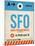 SFO San Francisco Luggage Tag 1-NaxArt-Mounted Art Print