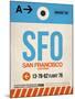 SFO San Francisco Luggage Tag 1-NaxArt-Mounted Art Print