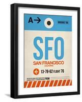 SFO San Francisco Luggage Tag 1-NaxArt-Framed Art Print