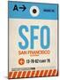 SFO San Francisco Luggage Tag 1-NaxArt-Mounted Art Print