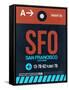 SFO San Francisco Luggage Tag 2-NaxArt-Framed Stretched Canvas