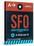 SFO San Francisco Luggage Tag 2-NaxArt-Stretched Canvas