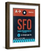 SFO San Francisco Luggage Tag 2-NaxArt-Framed Art Print