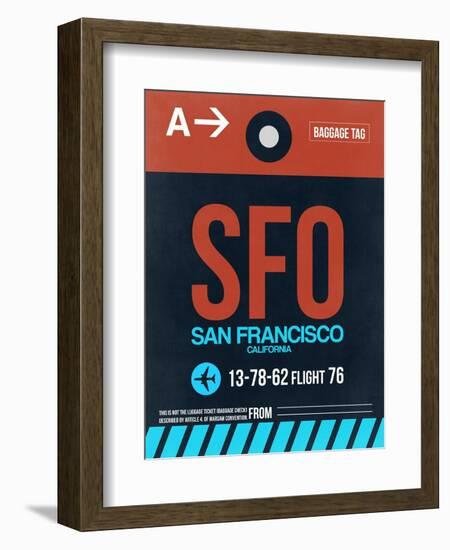 SFO San Francisco Luggage Tag 2-NaxArt-Framed Art Print
