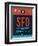 SFO San Francisco Luggage Tag 2-NaxArt-Framed Art Print