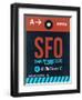 SFO San Francisco Luggage Tag 2-NaxArt-Framed Art Print