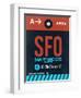 SFO San Francisco Luggage Tag 2-NaxArt-Framed Art Print