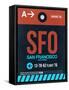 SFO San Francisco Luggage Tag 2-NaxArt-Framed Stretched Canvas