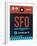 SFO San Francisco Luggage Tag 2-NaxArt-Framed Art Print