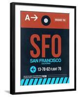 SFO San Francisco Luggage Tag 2-NaxArt-Framed Art Print