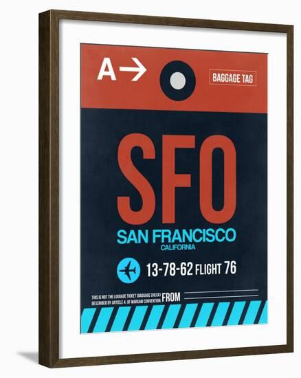 SFO San Francisco Luggage Tag 2-NaxArt-Framed Art Print