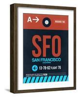 SFO San Francisco Luggage Tag 2-NaxArt-Framed Art Print