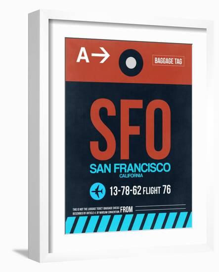 SFO San Francisco Luggage Tag 2-NaxArt-Framed Art Print