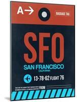 SFO San Francisco Luggage Tag 2-NaxArt-Mounted Art Print