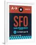 SFO San Francisco Luggage Tag 2-NaxArt-Framed Art Print