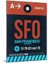 SFO San Francisco Luggage Tag 2-NaxArt-Mounted Art Print