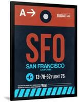 SFO San Francisco Luggage Tag 2-NaxArt-Framed Art Print