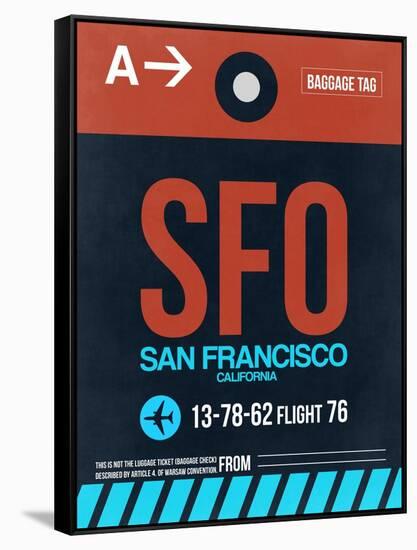 SFO San Francisco Luggage Tag 2-NaxArt-Framed Stretched Canvas