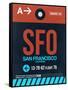 SFO San Francisco Luggage Tag 2-NaxArt-Framed Stretched Canvas