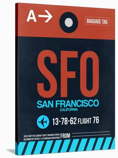 SFO San Francisco Luggage Tag 2-NaxArt-Stretched Canvas