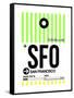 SFO San Francisco Luggage Tag 3-NaxArt-Framed Stretched Canvas