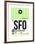 SFO San Francisco Luggage Tag 3-NaxArt-Framed Premium Giclee Print