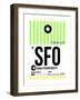 SFO San Francisco Luggage Tag 3-NaxArt-Framed Art Print