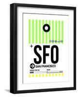 SFO San Francisco Luggage Tag 3-NaxArt-Framed Art Print