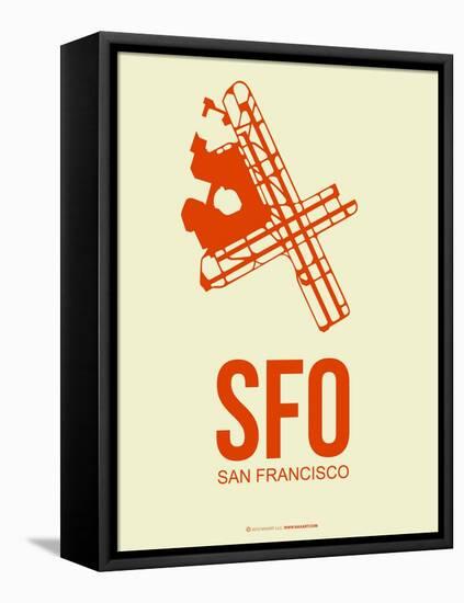 Sfo San Francisco Poster 1-NaxArt-Framed Stretched Canvas