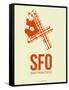 Sfo San Francisco Poster 1-NaxArt-Framed Stretched Canvas