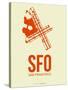 Sfo San Francisco Poster 1-NaxArt-Stretched Canvas