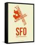 Sfo San Francisco Poster 1-NaxArt-Framed Stretched Canvas