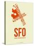 Sfo San Francisco Poster 1-NaxArt-Stretched Canvas