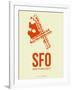 Sfo San Francisco Poster 1-NaxArt-Framed Art Print